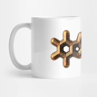 Coffee-Colored Caffeine Molecule Mug